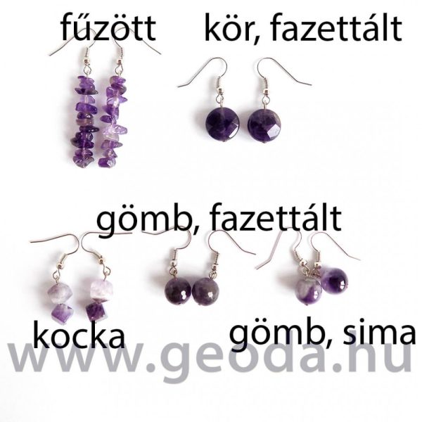 Ametiszt szett (medál, karkötő, fülbevaló) - Image 5